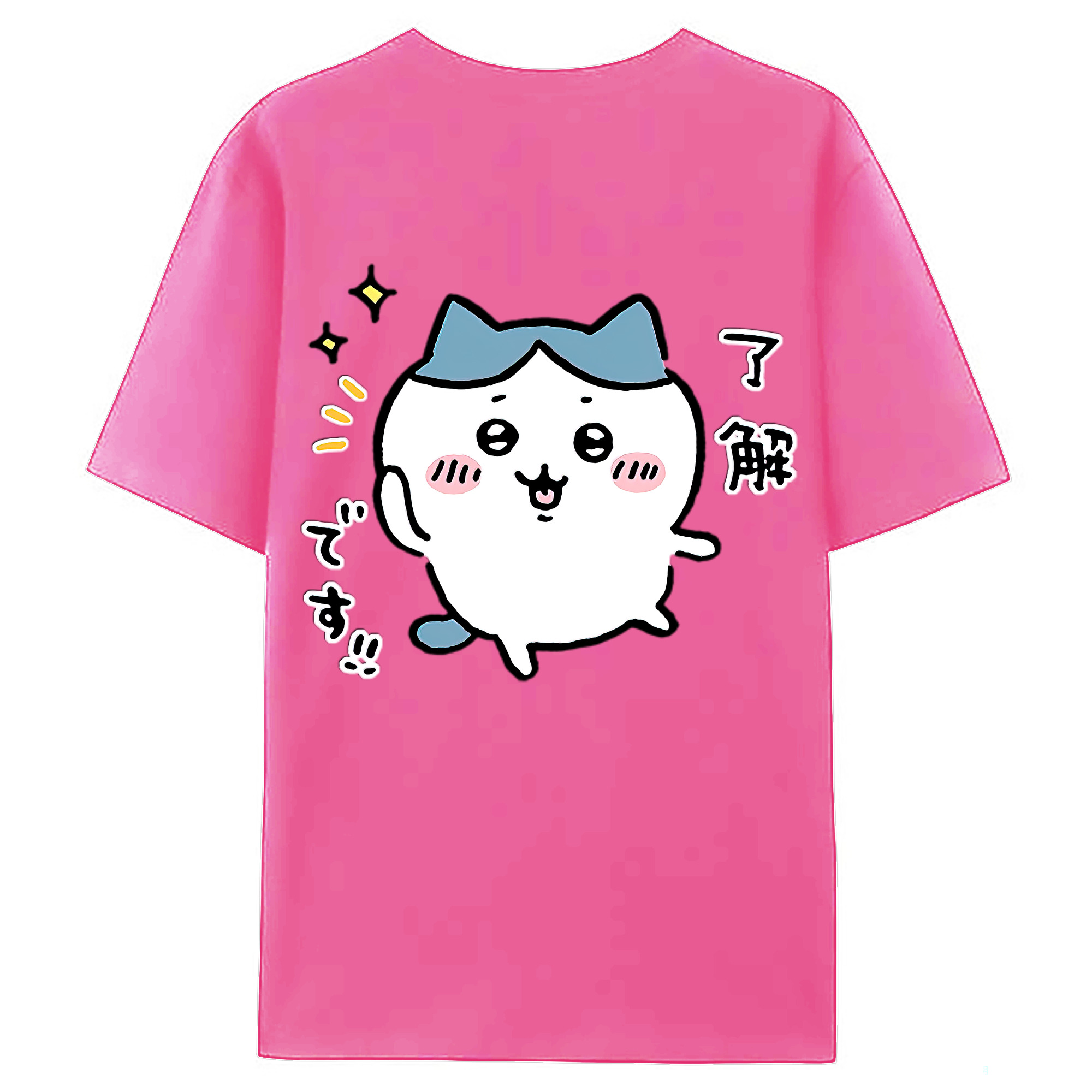 （画像用） ちいかわ ハチワレ Chii-kawa hachiware レディース半袖Tシャツ(バックプリント)